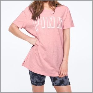 PINK Victoria's Secret Tops - VS PINK CAMPUS TEE ~L PINK Victoria's Secret Tops - VS PINK CAMPUS TEE ~L